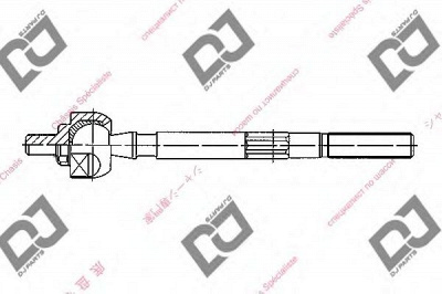 DJ PARTS dr1116 -  Осевой шарнир, рулевая тяга